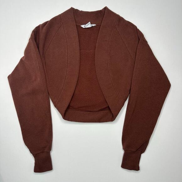 Athleta Brown Open Front Shrug Cardigan - Picture 1 of 7